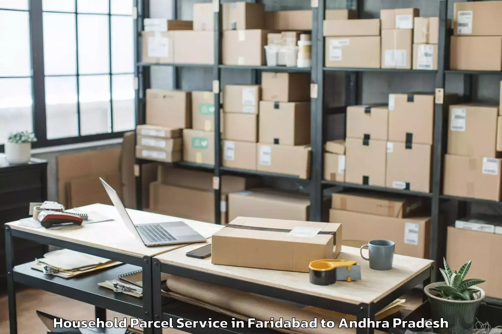 Reliable Faridabad to Rajamahendravaram Household Parcel